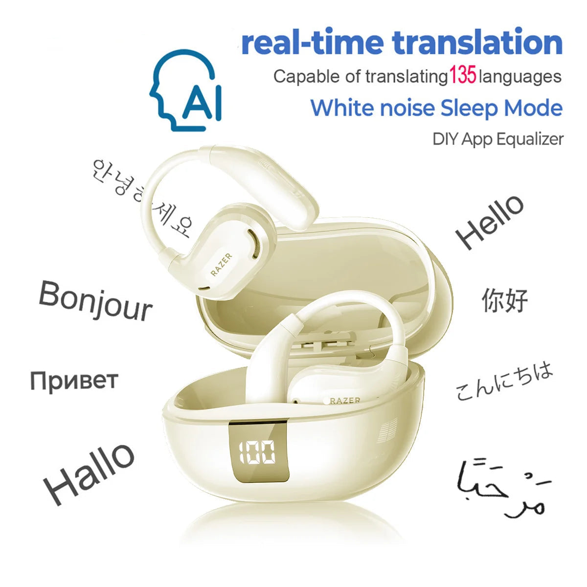 XT66 PRO™ – AI Translator Earbuds|Real-Time 144 Languages