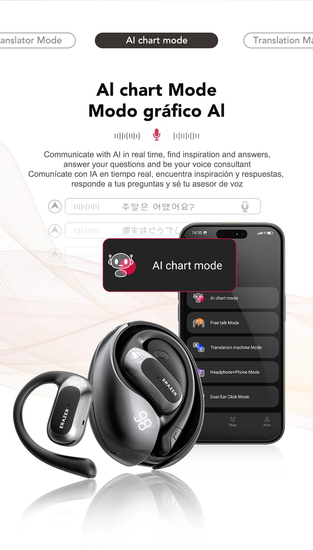 X5 AI Translator Earbuds