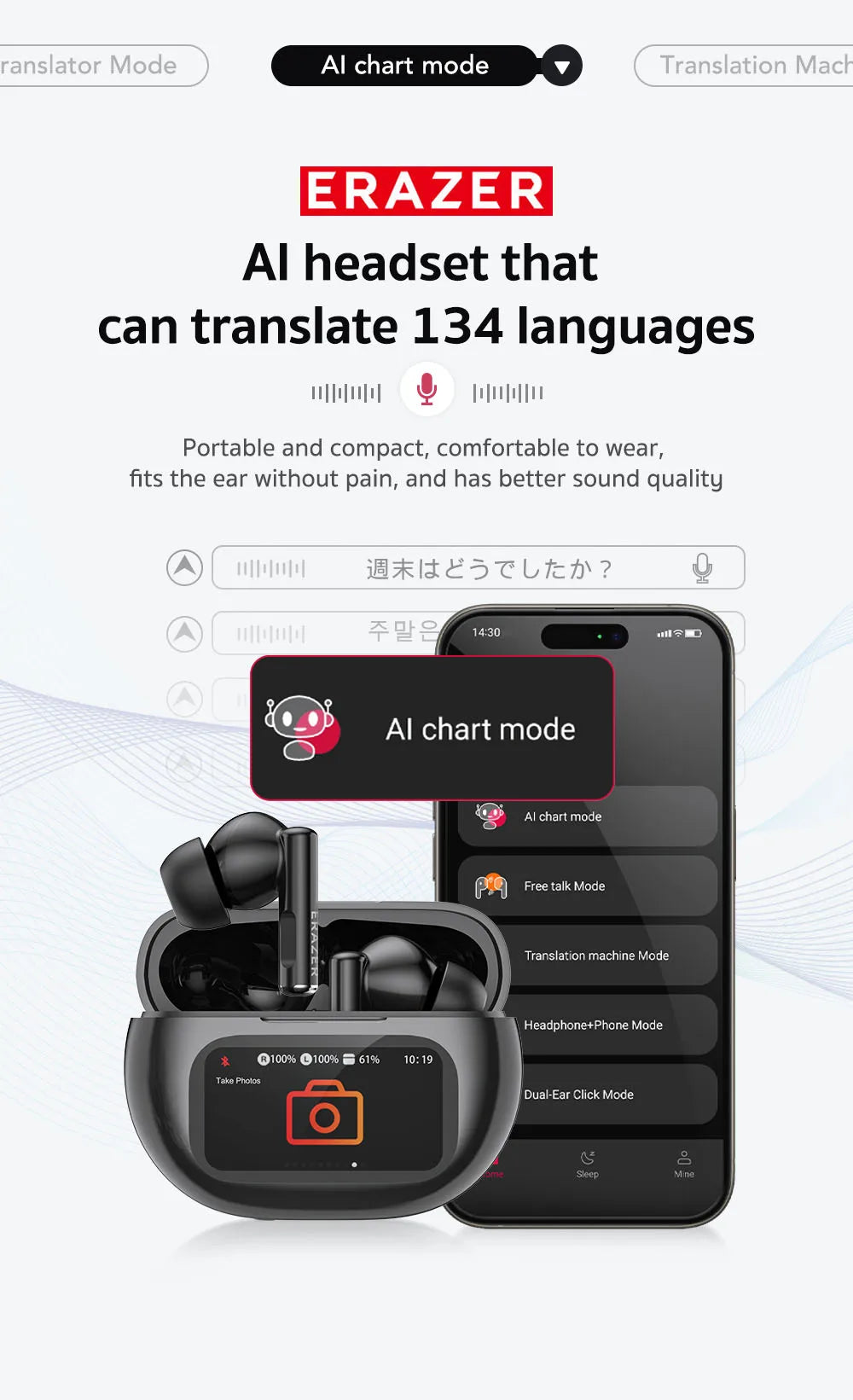 XP12 - AI Translator Earbuds
