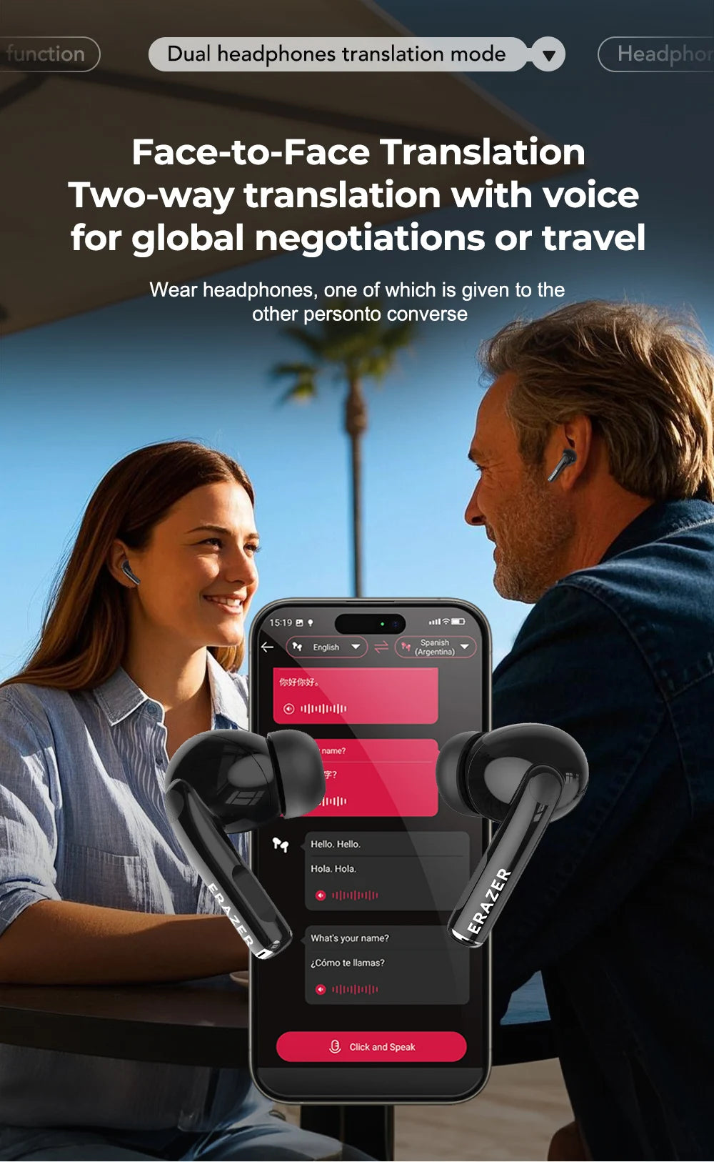 XT89 PRO - AI Translator Earbuds