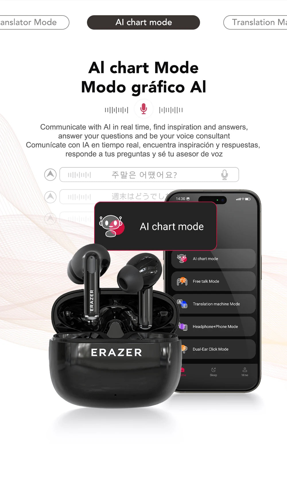 XT69PRO - AI translator Earbuds