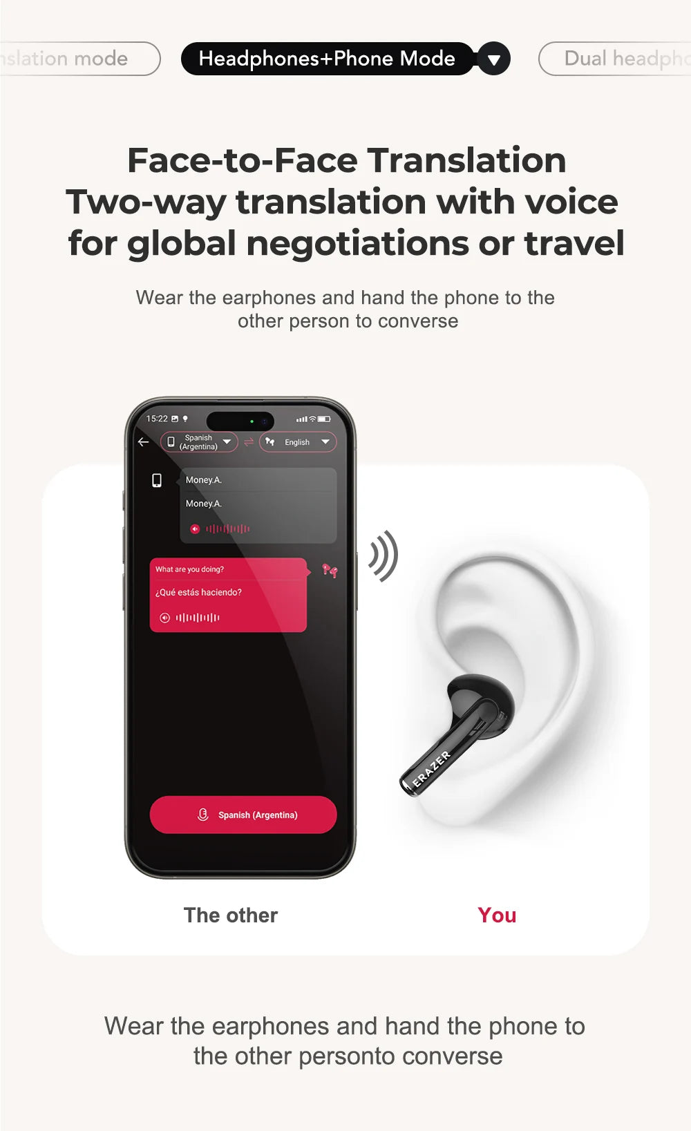 XT89 PRO - AI Translator Earbuds