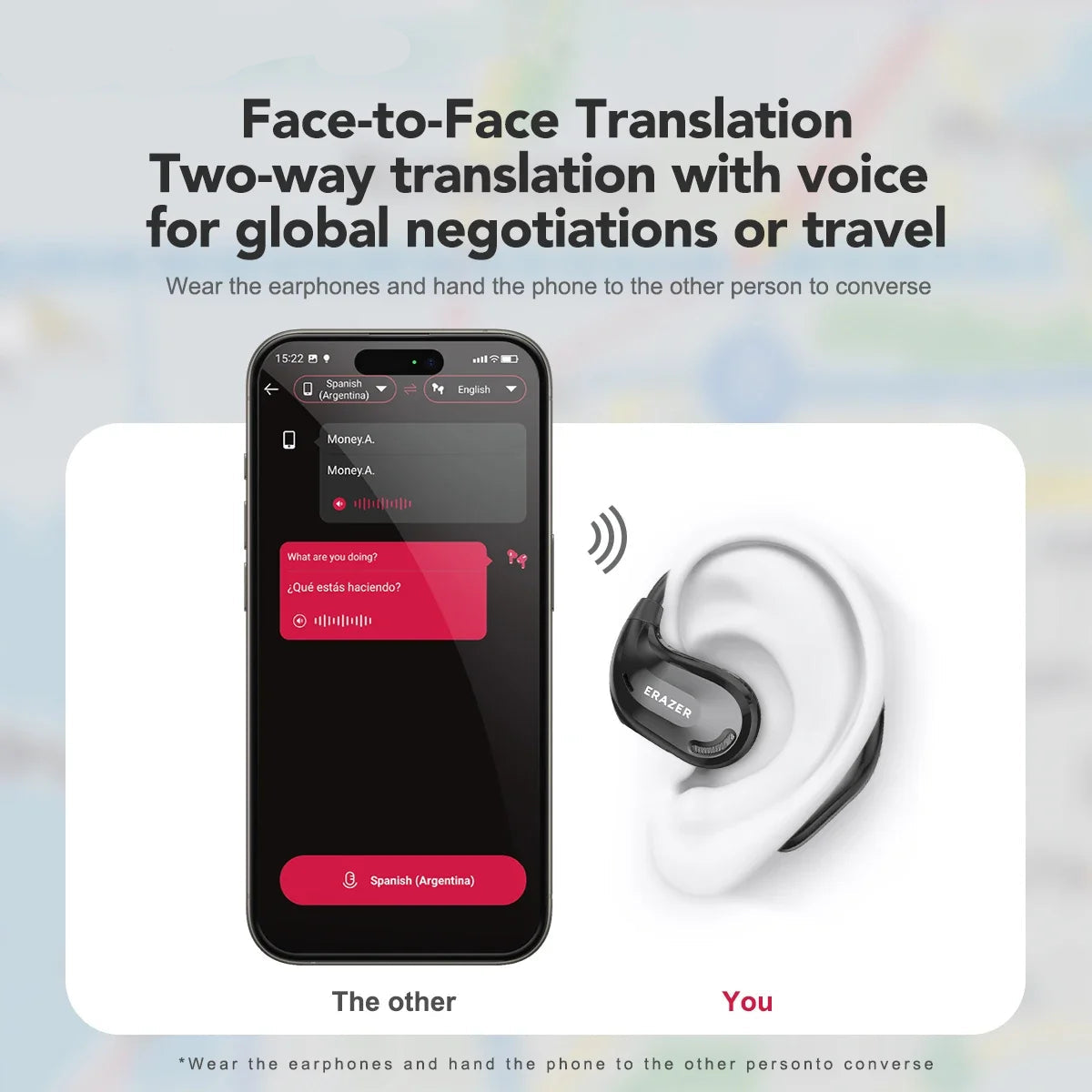XT66 PRO™ – AI Translator Earbuds|Real-Time 144 Languages