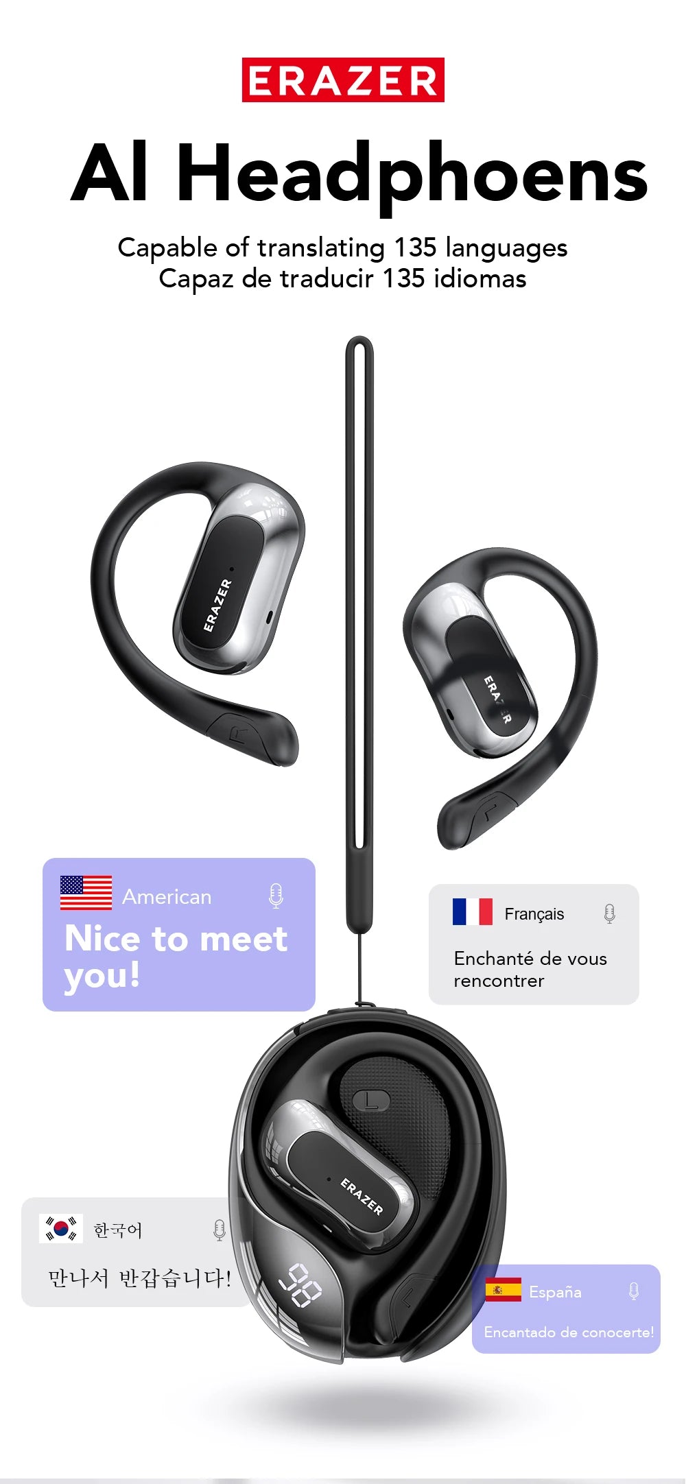 X5 AI Translator Earbuds