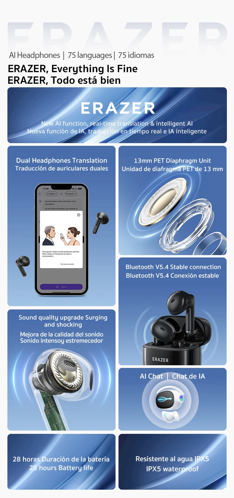 XT92 PRO - AI translator Earbuds