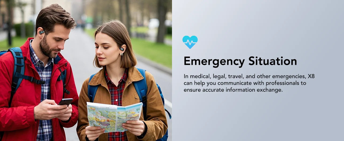 X8 - AI translator Earbuds