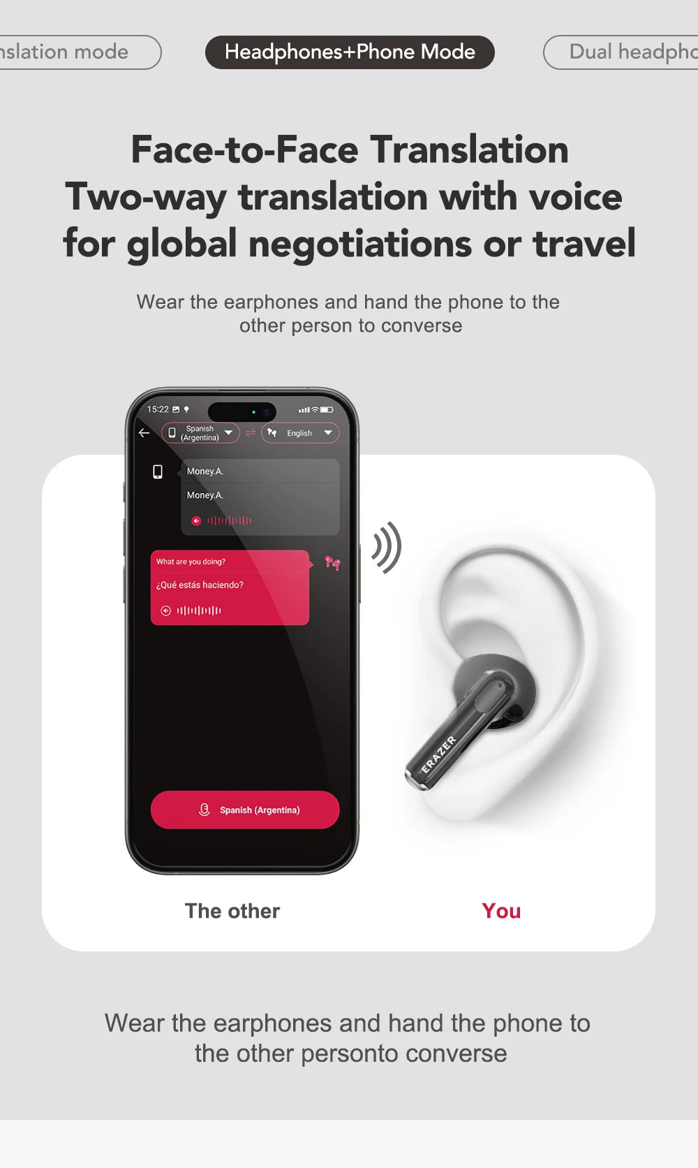 XT69PRO - AI translator Earbuds