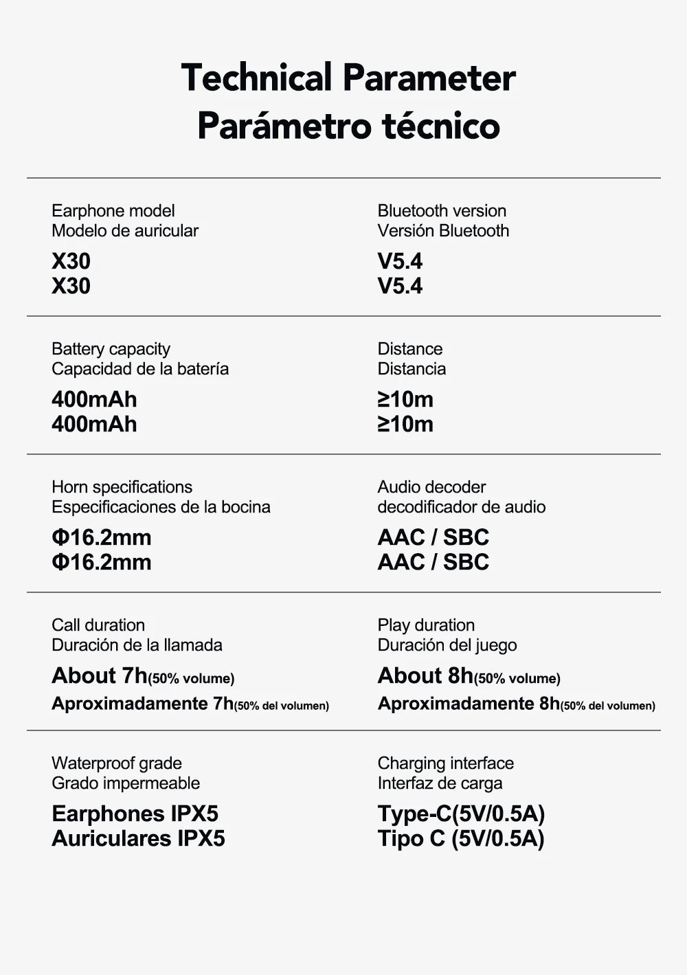 X30 - AI Translator Earphone