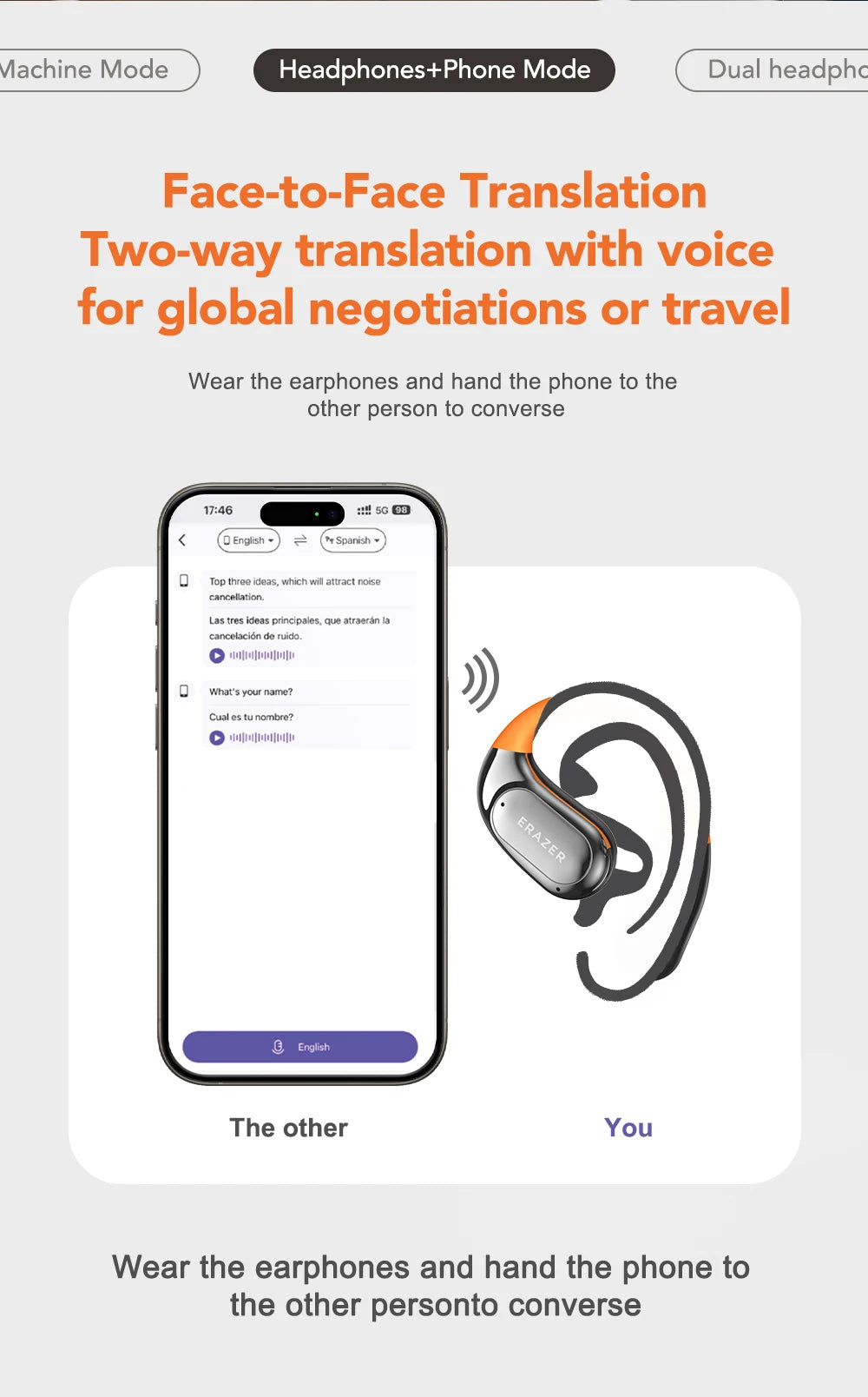 XF31 - AI translator Earbuds