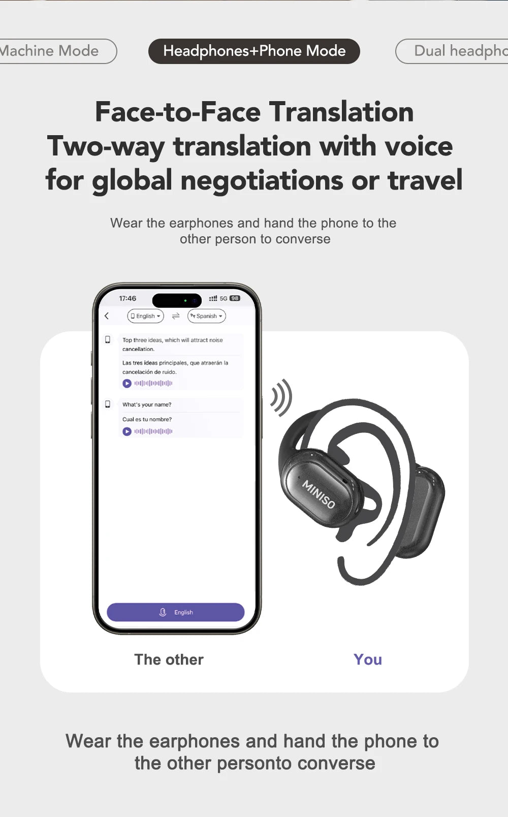 X30 - AI Translator Earphone