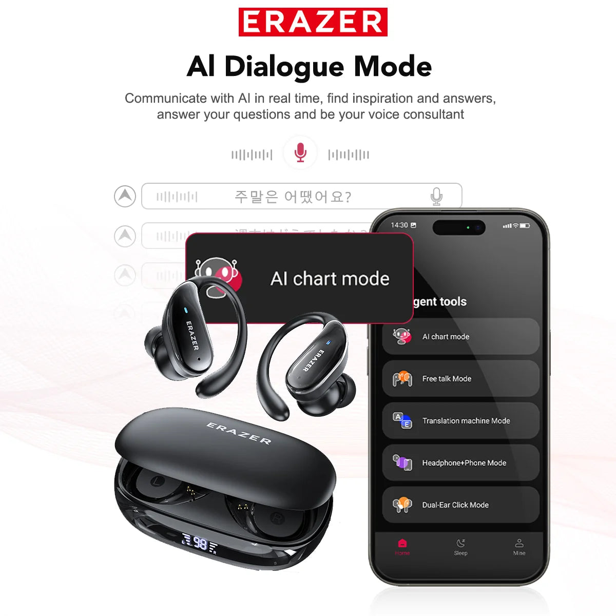 XT80 - AI translator Earbuds