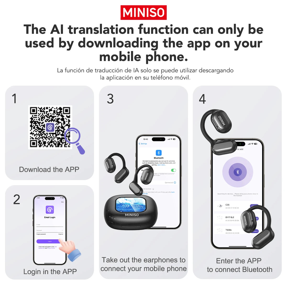 X30 - AI Translator Earphone