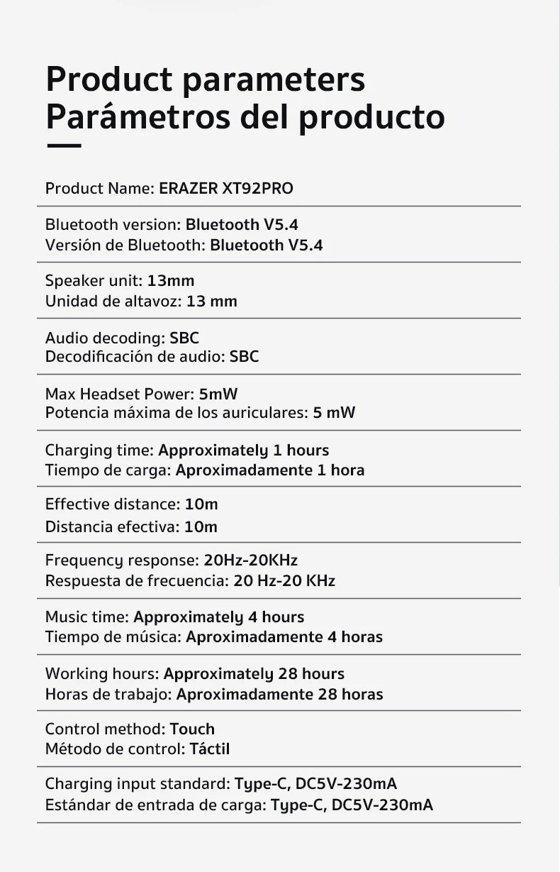XT92 PRO - AI translator Earbuds